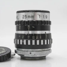 Cosmicar 25mm f/1.9 Cine Lens - C Mount - Fully Working