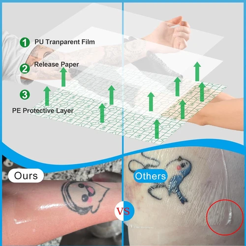 Emalla 3 Rolls Tattoo Second Skin Film Waterproof Tattoo Aftercare Bandage image 6