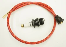 IHC McCORMICK DEERING LA 1/2HP to 2.5HP Spark Plug & Wire Set with Thumb Nut