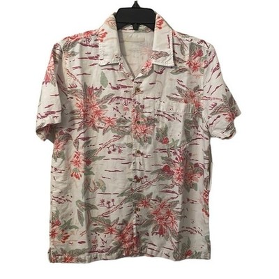 Mother Women's Islander Linen Blend Point Collar Button Front Shirt Size XS