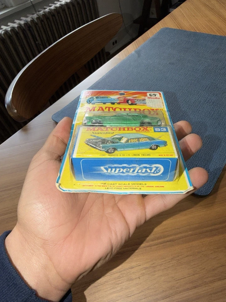 RARE Matchbox Lesney Superfast SF53 Ford Zodiac- Metallic Green Blister Carded - Image 4 of 4