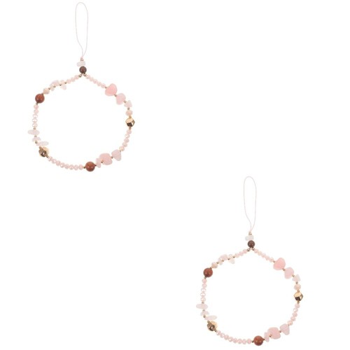 2 Pack Mobile Phone Straps Miss Charm Wristlet Beaded Charms Lanyard - Zdjęcie 2 z 12