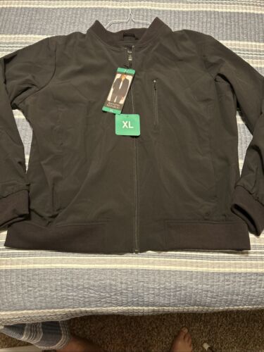 Banana Republic Women’s XL Bomber Jacket Full Zip Stretch Black Pockets Lined