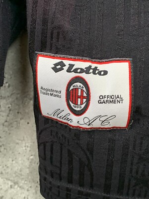 超希少【ACミラン 1997/1998 ユニフォーム】 lotto Vintage AC Milan 1996 1997 Shirt Jersey Opel Lotto Size XL
