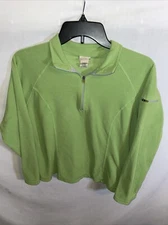 L.L. Bean Pullover Jacket Womens Size Medium Green Outdoors Running Athleisure