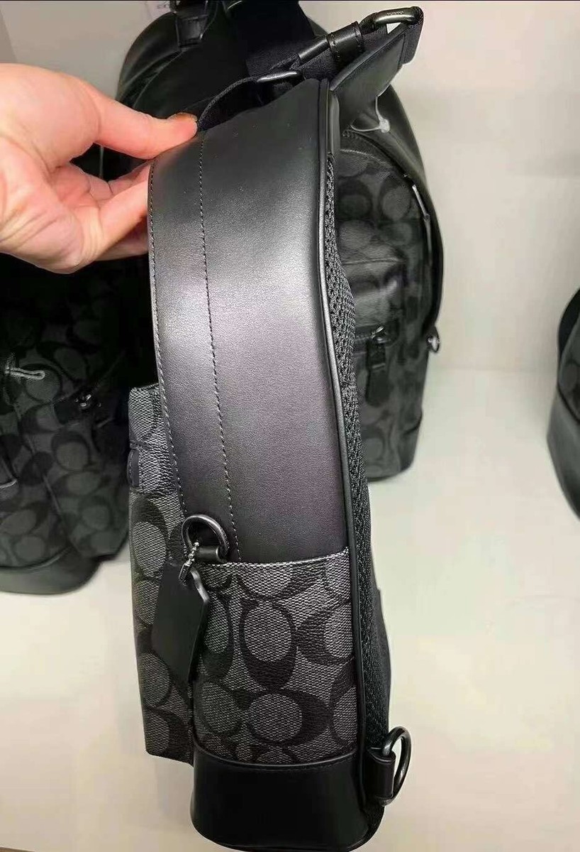NWT Coach 2853 Men's West Pack In Signature Canvas & Leather