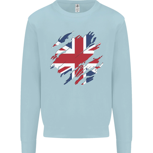 Torn British Flag Union Jack Britain Kids Sweatshirt Jumper - Picture 46 of 97