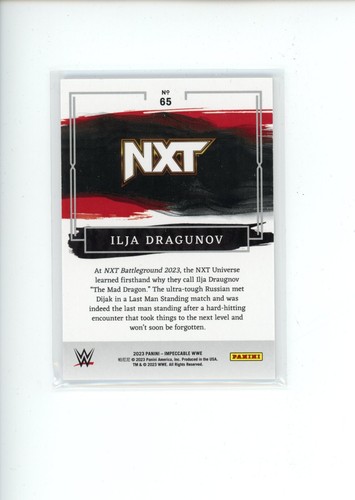 2023 Panini Impeccable WWE Ilja Dragunov #65 NXT Bronze Base 39/99 - Picture 2 of 2