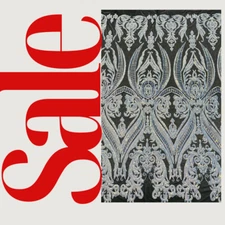 Damask Design Sequins Embroider 4 Way Stretch Mesh Fabric By Yard