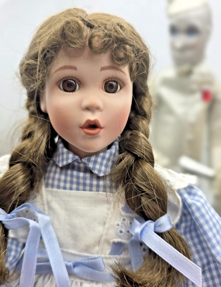 1993/1994 Ashton-Drake Galeries Mago de Oz Dorothy, Tin Man, León, Espantapájaros Foto 2 de 4