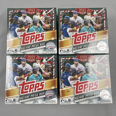 2021 Topps Baseball Holiday Mega Box Lot Of 4 MLB 1 Auto Or Relic Sealed NEW