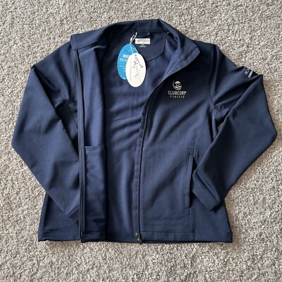 Greg Norman Pro Series Jacket Womens Medium Ripstop ClubCorp Classics Dark Blue