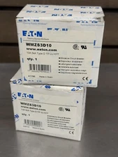 Lot of 2 - Eaton WMZS3D10 Circuit Breaker, 3P, 10A, 277/480VAC, 5kA Type D TP