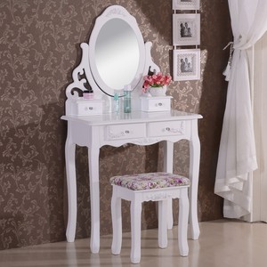 Dressing Table With 4 Drawers And Stool Makeup Table White Dresser