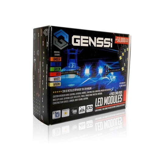 Blue 4pc LED Kit For Boat Marine Deck Interior Lighting - Foto 3 di 12
