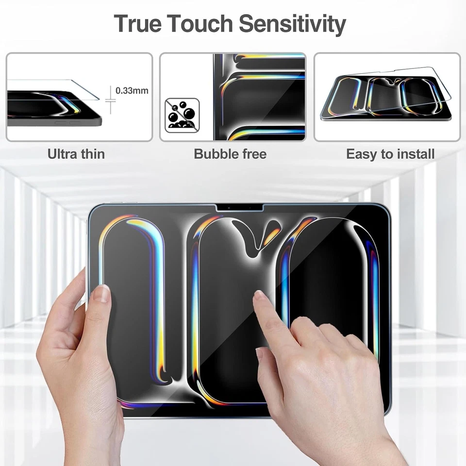 2x 9H Panzerfolie Glas für iPad Pro 13 Zoll M5/M4 (2025/2024) Schutzglas HD Klar - Bild 4 von 4