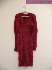 4SI3NNA Women's Romantic Sleeve Mini Sweater Dress Magenta Red Med. SYD2059IMK