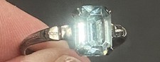 Blue Topaz Sterling Silver Ring Vintage