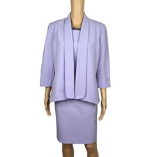 Vestido EVAN PICONE Mujer Poliéster Elástico 8 Traje 10 Lavanda Mangas 3/4 2 Piezas