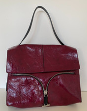 Tasche wein rot Leder Lack REBELLE NEU Handtasche Umhängetasche ca34 x27 x 15 cm