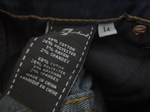 7 For All Mankind Paxtyn Jeans Girls Youth Skinny Size 14 - Picture 7 of 7