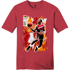NEW ART SOCIETY AIR MJ WILDSTYLE TEE SHIRT HEATHER RED SMALL-4XLARGE MADE IN USA