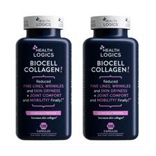 Health Logics Joint & Skin Care Supplements BioCell Collagen NSF Certified 2Pack