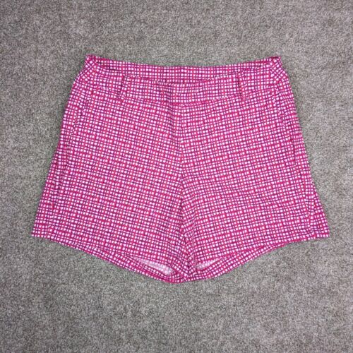 Spanx Sunshine Shorts Women L Pink Hibiscus Gingham Stretch Quick Dry - Foto 1 di 13