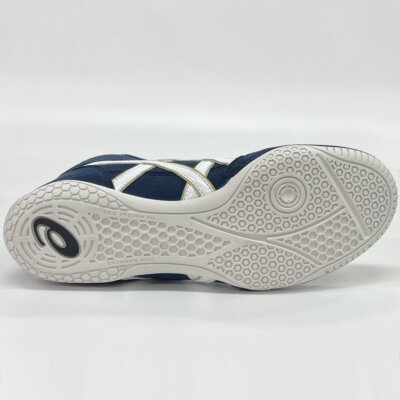 ASICS Wrestling Shoes 1083A001 Navy x white gold edge Successor to