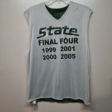 Nike Jersey Final Four Michigan State Basketball Medium White Green 1999 EUC