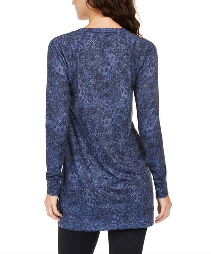 Ideology Python Printed Tunic Plus Size Blue 2X NWT! $59.50 AUC - Picture 3 of 3