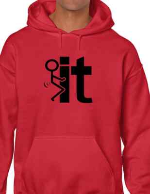 Screw It F*** It Stick Figure Hoodie Inappropriate Funny Hooded Sweatshirt