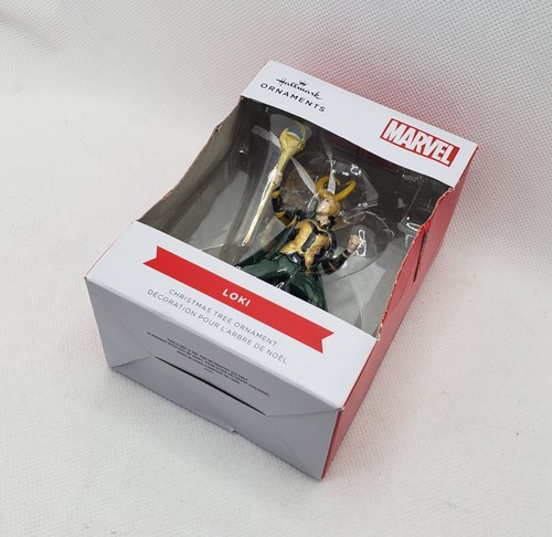 Hallmark 2021 Disney Marvel AVENGERS LOKI 3.5" Boxed Christmas Tree Ornament NEW - Picture 2 of 5
