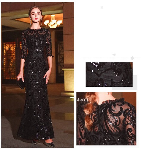 NEW Evening Formal Party Ball Gown Prom Bridesmaid Host Acting Slim Dress Ladies - Bild 3 von 23