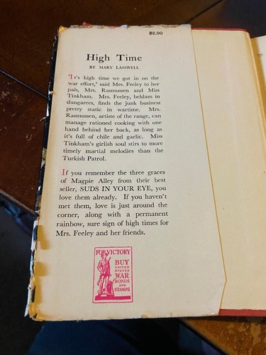 High Time a book of Mrs. Feeley and friends by Mary Lasswell George Price HC DJ - Picture 2 of 3