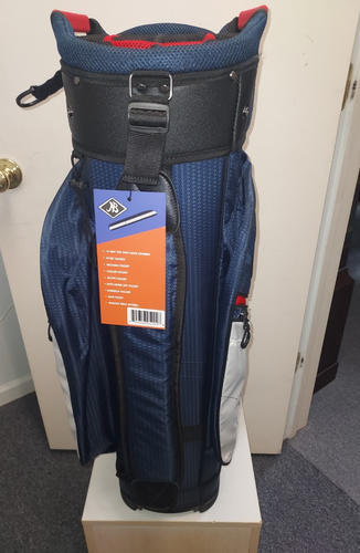 Men's Golf Cart Bag 15 Way Divider Naples Bay Lightweight Red White Blue Flag - Picture 5 of 13