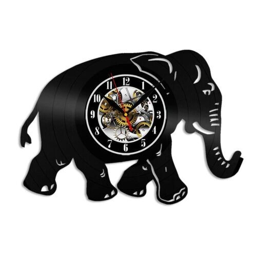Elephant Vinyl Wall Clock Home Decor Design Best Gift Birthday Holiday Present