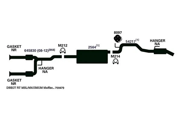 For Jeep Liberty 2008-2012 AP Exhaust 54217 Aluminized Steel Exhaust Tailpipe Foto 3 de 3