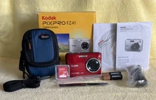 NEW~~Kodak PIXPRO FZ41 16.2MP Digital Camera - RED - Bundle - NEW - Extras -