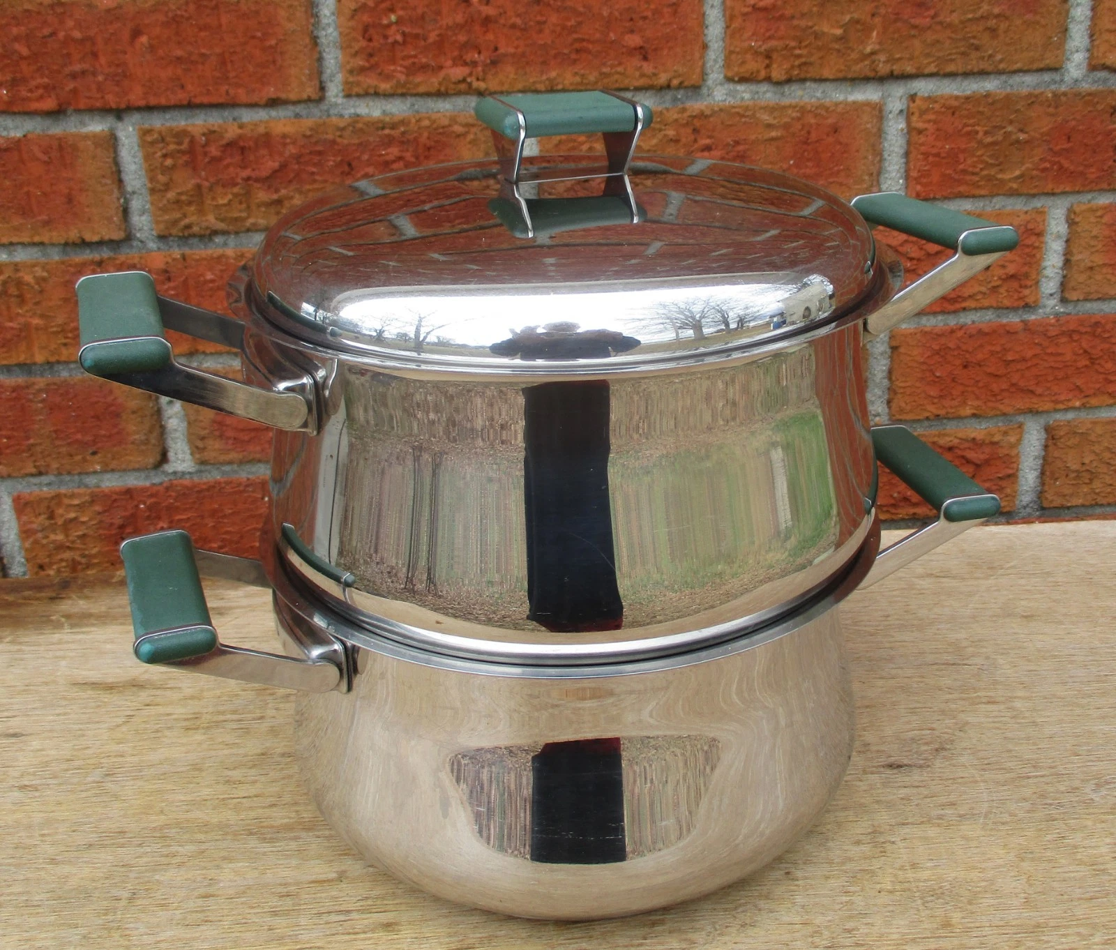 MEPRA INOX 18-10 ITALY 20 STEAMER PAN 3 1/2 QT POT BASKET & LID STAINLESS STEEL