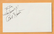 Bob Harris Duke Blue Devils AUTO Signed 3x5 Note Card