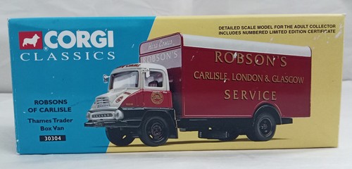 Corgi Classics,Robsons Of Carlisle,ThamesTraderBoxTruck,Model No30304 NEW MIB - Picture 1 of 10
