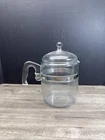 Vintage Pyrex Flameware Glass Percolator 9 Cup Coffee Pot and Lid Only 7759