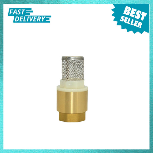 Brass Foot Valve Filter Check Valve for Water Pump NPT Thread 3/4 Inch Backflow