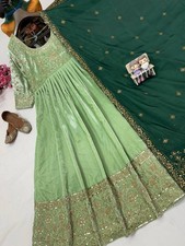 Velvet Anarkali Gown Pakistani Ready made Salwar Kameez Wedding Party Bollywood