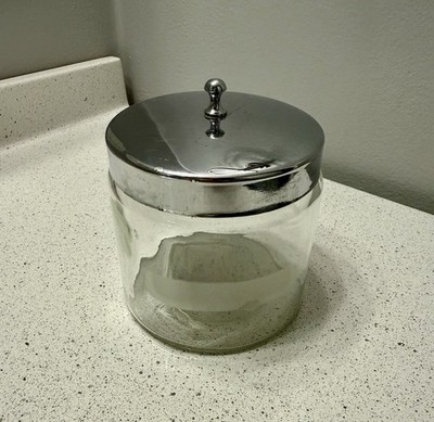 Glass Dressing Jar With Stainless Steel Lid 