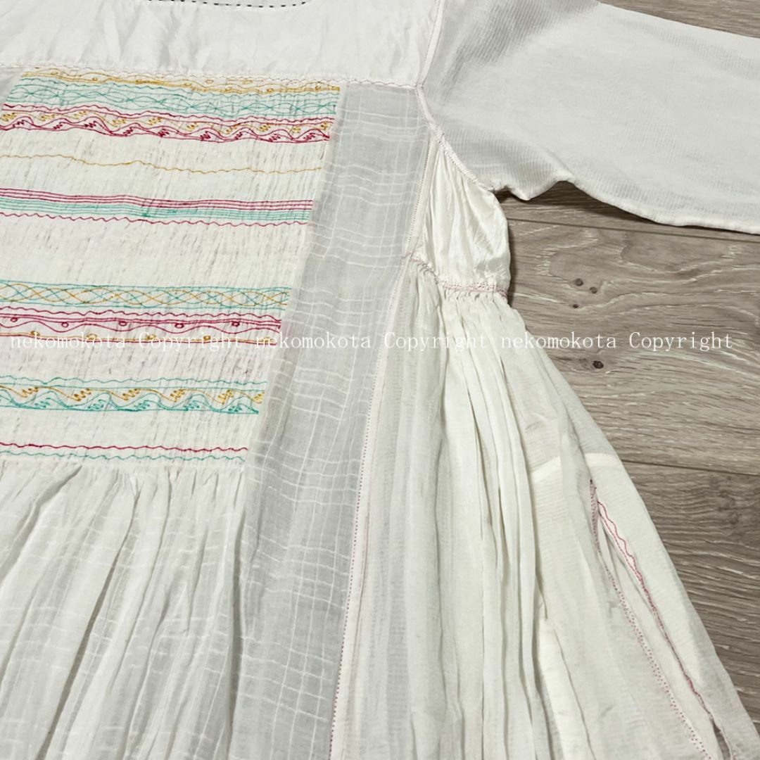 Robe Sans Manches Tissée Jamdani Injiri – Taille M Occasion Parfaite