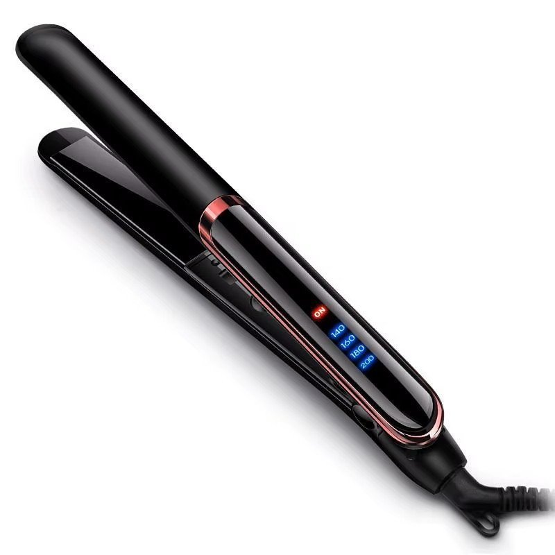 Fer à lisser en céramique ionique et écran LCD anti-frisottis