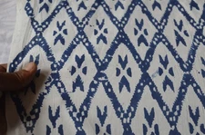 NO TARRIF CHARGES 100%✅ZK_145 Hand Block Printed Fabric 100%Cotton 10 Yard