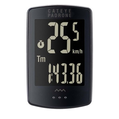 CatEye Padrone Stealth kabelloser Fahrradcomputer, leicht ablesbarer invertierter LCD-Bildschirm